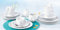 Seltmann Trio Highline Kaffeeservice-Set, Porzellan, Grau, Rund mit Prägungen, Modern, Grafical