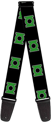 buckle-down Gitarrengurt 34-60 Green Lantern Logo Black/Green