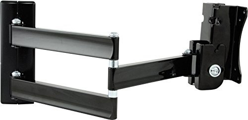 B-Tech BT7513 Flat Screen Wall Mount with Double Arm in Piano Black