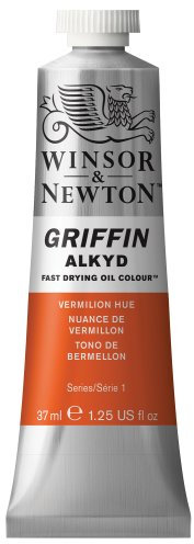 Winsor & Newton Huile à séchage rapide Alkyde Griffin 37ml 680 Nuance Vermillon