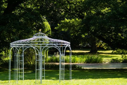 KUHEIGA Stabiler Gartenpavillon aus Metall, verzinkt 350cm, Pavillon