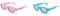 Ultra 1 Light Blue 1 Pink Childrens Passive 3D Glasses Kids for Use with all Passive TVs Cinema Projectors and RealD Films Movies Circular Polarised 3D Glasses Passive Kids Movies Cinema 3D Glasses