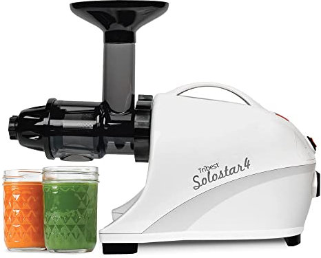 Tribest Solostar 4 SS-4200-B Horizontal Slow Masticating Cold Press Juicer, White by Tribest