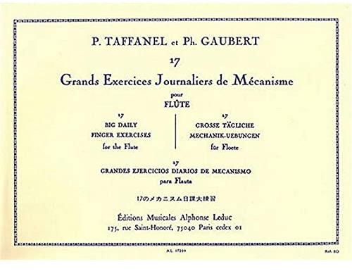 17 grands exercices journaliers de mécanismes flûte traversière - Taffanel et Gaubert - Stock 2