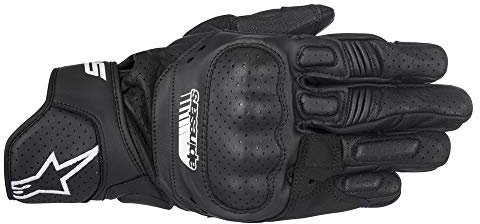 Alpinestars Handschuhe SP-5 Leder Motorrad Sporthandschuh schwarz Größe S / 7