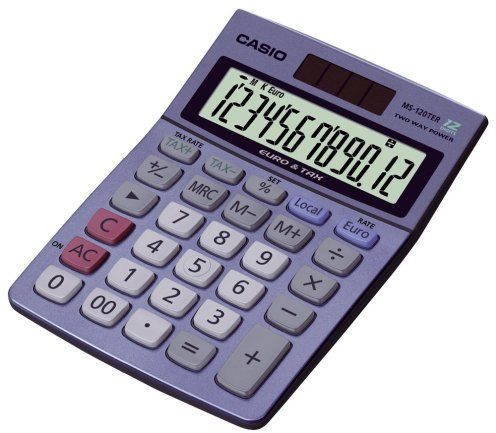 CASIO MS-100TER - Calculadora básica, 30.7 x 103 x 145 mm, azul