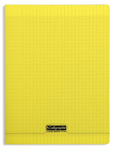 Calligraphe 18194C - Heft / Schulheft Calligraphe DIN A4+ 24x32 cm, 48 Blatt, französische Lineatur, 90g, Gelb, 1 Stück
