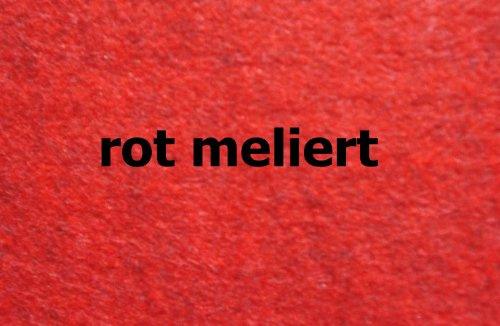Filz-Platte 75 x 50 cm 3 mm rot meliert