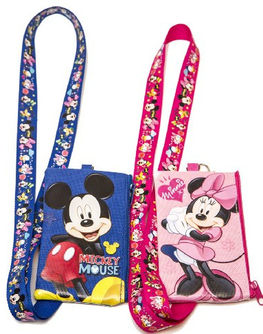 Disney Set of 2 Mickey and Minnie Mouse Lanyards with Detachable Coin Purse by n/a