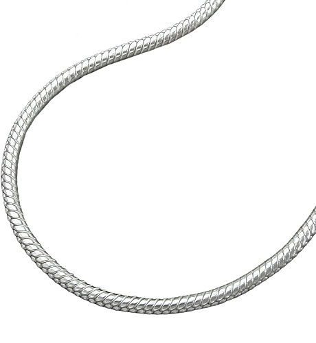 1,3mm Schlangenkette Kette Collier 925 Silber Silberkette rund 36cm Damen
