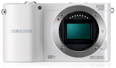 Samsung NX1100 Systemkamera weiss Kit 20-50mm i-Function Kameraobjektiv