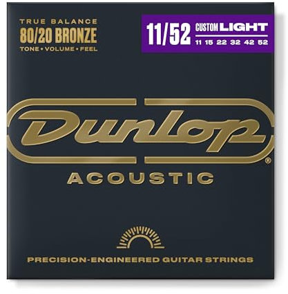 JIM DUNLOP DAB1152 - cuerdas para guitarra acústica - Bronze 80/20 Medium Light 11-15-22-32-42-52
