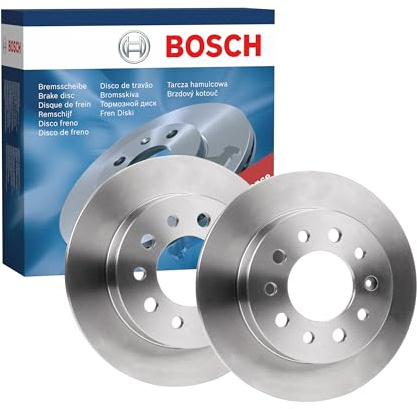 Bosch BD1532 Brake Disc Set - 258 mm Solid Discs - Rear Axle - ECE-R90 Certified - Reliable Braking, Stable Performance, Corrosion Protection - 1 Set of 2 Discs