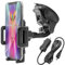 Mobilefox KFZ Set 360° Universal Handy Halterung Auto Halter passend für die Windschutzscheibe mit Micro USB Ladekabel kompatibel mit Samsung Galaxy Edge Plus Mini Active Note