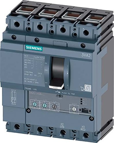 Siemens sentron-3va – Schalter Größe 100 Klasse Buchse 85 Ka 4polig etu320 63 A Borne