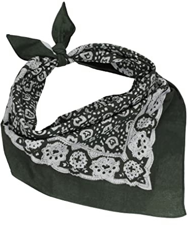 Betz Nickituch Bandana Richtfesttuch Halstuch mit klassischem Paisleymuster 55x55 cm in den Farbe grün