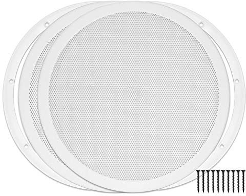 Reliable Hardware Company RH-4002-10-2-A White Universal Surface Mount 10 Speaker Covers, Pair