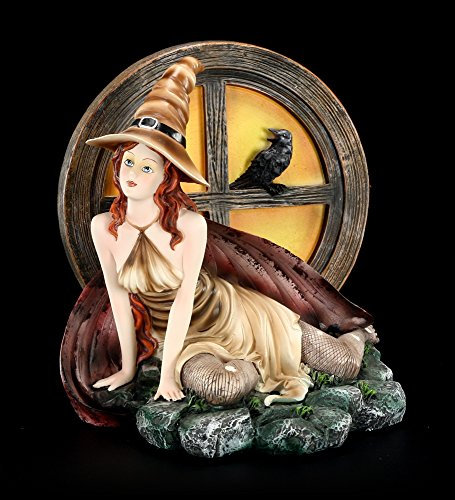 Hexen Figur - Alanta mit Rabe Corvus