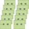 Sigel 76153 Nummernblock grün, 1000 Bons (fortlaufend nummerierte Blöcke von 1 bis 1000, 10,5 x 5,3cm), aus Recyclingpapier, gesamt 10 Blocks, Wertmarken, Essensmarken, Garderobennummern