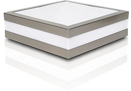 trendlights24 Savona Bad Deckenleuchte IP44 eckig - E27 230V - Set mit 2x 13W LED 1270 lm - für Decken, als Wandleuchte, Wohnraum & außen
