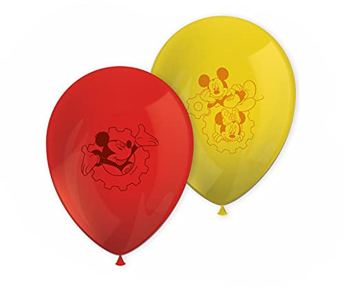 Procos 81522 - Latex-Ballons Playful Mickey, 8 Luftballons mit Motiv, Gast-Geschenk, Kinder-Geburtstag, Mottoparty, Karneval