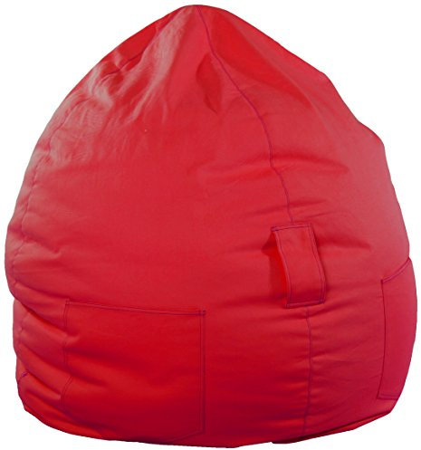 Kinzler S-10053/32 Sitzsack Kimi, ca. Ø65 x H75 cm, klassische Tropfenform, Outdoor Indoor, in vielen verschiedenen Farben, mit Innensack, rot