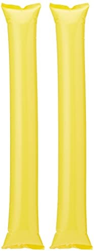 eBuyGB Unisex 1202908-10 eBuyGB Pack of 10 Cheering Sticks Bang Bang Noise Makers Clappers for Football Sports Events , Yellow, Pack UK