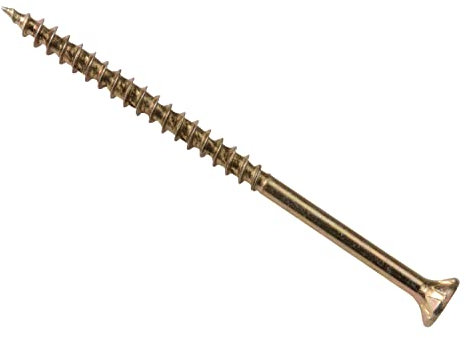 ForgeFast Elite Boîte de 200 vis à bois à faible couple passivé Jaune zinc 3 x 30 mm