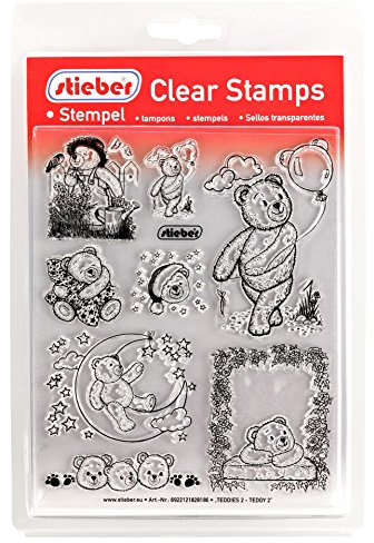 Clear Stamps Transparente Stempel Sets (Bitte gewünschtes Motiv/Thema unten auswählen!) (Teddies 2 - Teddy 2)
