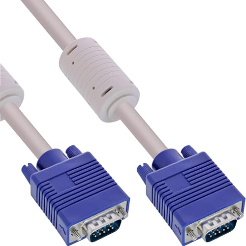 InLine 17715 S-VGA Kabel, 15pol HD Stecker / Stecker, beige, 1,5m