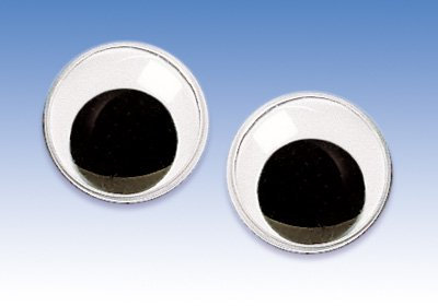 efco – Ojos móviles para muñecos Redondo, plástico, Negro/White-p, plástico, Negro/Blanco, 10 mm, 10-Piece