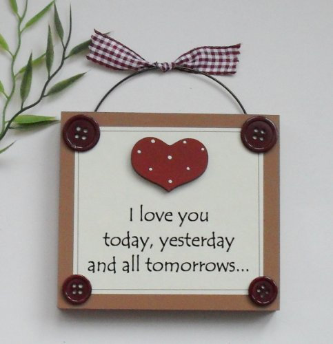 Love You Gift Wooden Keepsake Plaque