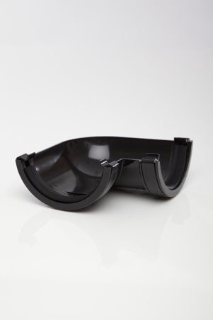 POLYPIPE RR103 Schwarz Winkel 90 °für 112 mm halbrund Regenrinnen system