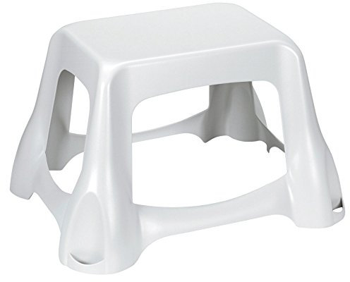 Curver Trittschemel mittelhoch in weiß, Polypropylen, 35 x 25 x 10 cm