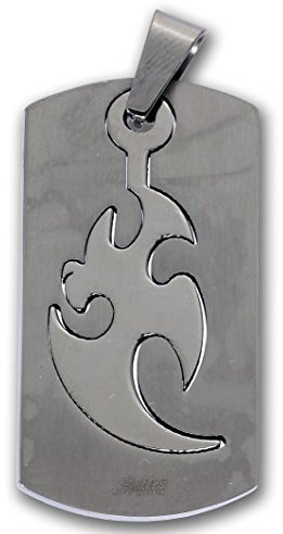 Pain-is-Art Halskette TRIBAL Dog Tag 316L Chirurgenstahl Anhänger 3,9 cm Schmuck