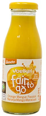 Voelkel Zumo de Naranja, Mango y Fruta de la pasión BIO - 250ml