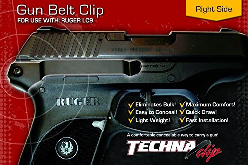Techna Clip - Ruger LC9 o LC - Ocultar el Clip del cinturón de Transporte (Lado Derecho)