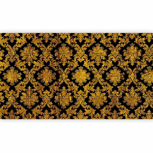Fototapete - Tapete XXL Ornament 500x280 cm - Foto Tapete Schlafzimmer Wohnzimmer Moderne Vliestapete XXL Wandtapete Motivtapeten Bildtapete 3d Effekt Wand Dekoration - Barock Vintage schwarz