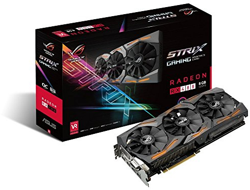 ASUS ROG Strix Carte Graphique Radeon RX 480 8 Go DP 1.4 HDMI 2.0 Polaris VR Ready STRIX-RX480-8G-Gaming