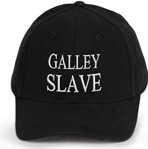 4sold Ancient Mariner, Captain Cabin Boy Crew First Mate Yachting Baseballmütze Inschrift Schriftzug Schwarz Weiß (Galley Slave)