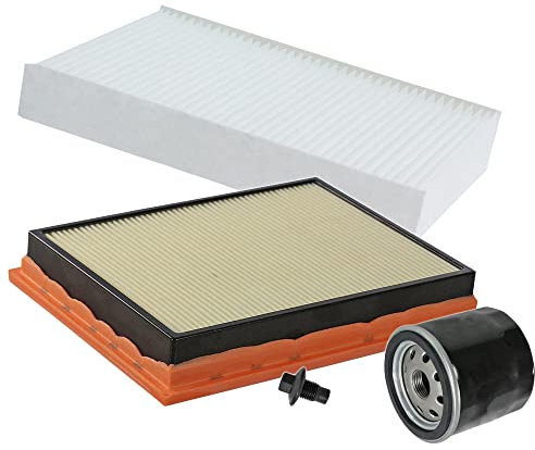 BESTPRICE Inspektionspaket Filterset mit 1x Ölfilter; 1x Luftfilter; 1x Innenraumfilter; 1x Ölablassschraube inkl. Dichtring, KOMPATIBEL MIT - FORD FIESTA 5 Mk5 (JH_, JD_), FUSION (JU_)
