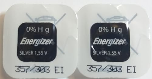 Energizer 357/303 Lot de Deux Piles 1.55V