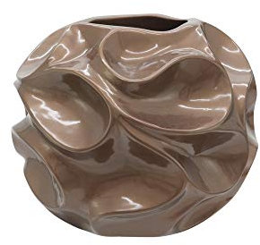 Euro Palms 83011903 Designübertopf Bubble-35, braun