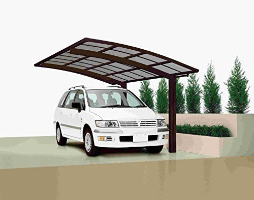 XIMAX Aluminium Design-Carport Portoforte Tandem-Ausführung Typ 60 Mattbraun