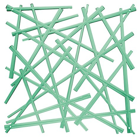 koziol Raumteiler Stixx, Kunststoff, transparent mint, 0.4 x 27.2 x 27.2 cm