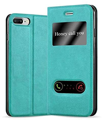 Cadorabo Custodia Libro per Apple iPhone 8 PLUS / 7 PLUS / 7S PLUS in TURCHESE MENTA - con Funzione Stand e Chiusura Magnetica - Portafoglio Cover Case Wallet Book Etui Protezione