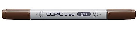 COPIC Ciao Marker Typ E - 77, Maroon, vielseitiger Layoutmarker, mit einer mittelbreiten und einer Brush-Spitze