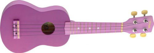 Stagg US-VIOLET Sopran-Ukulele mit schwarzem Nylon-Gigbag, Violett