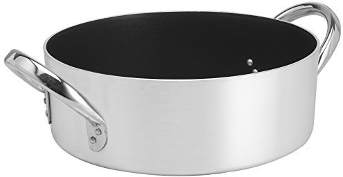 Pentole Agnelli Platinum Casseruola Bassa con 2 Maniglie, Acciaio Inossidabile, Argento, 40 cm
