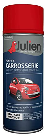 Julien Peinture Aérosol Relooking pour Carrosserie - Voitures et 2 roues - Rouge Sang 37087 400ml